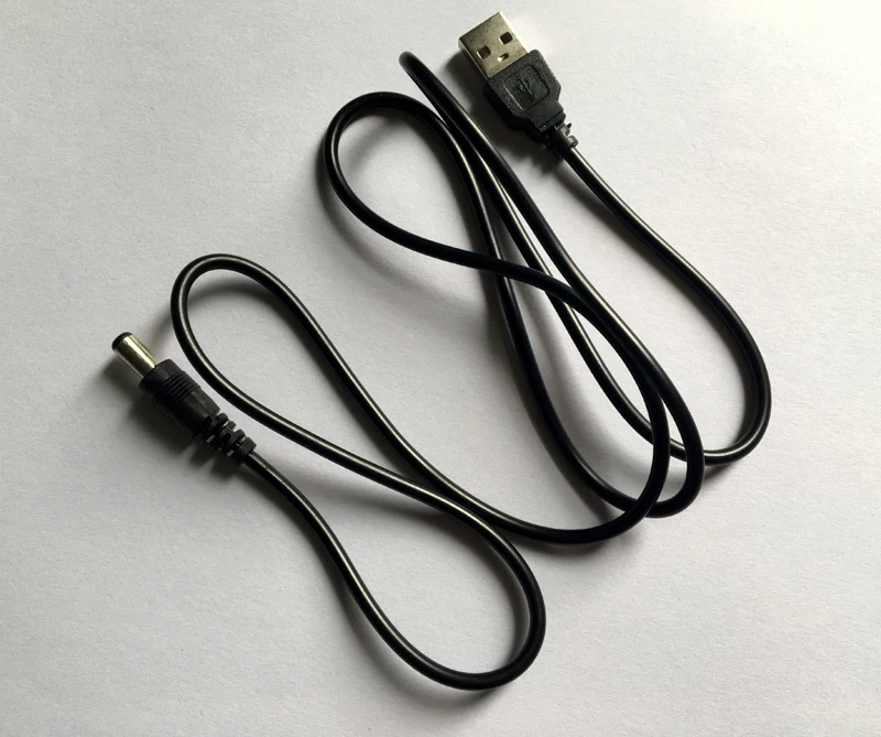 도매 가격 최고의 프로모션 1M USB 포트 5.5x2.1mm 5V DC 배럴 잭 전원 케이블 커넥터 블랙 핫 세일