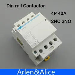 TOCT1 4P 40A 2NC 2NO 220V 400V~ 50/60HZ Din rail Household ac Modular contactor