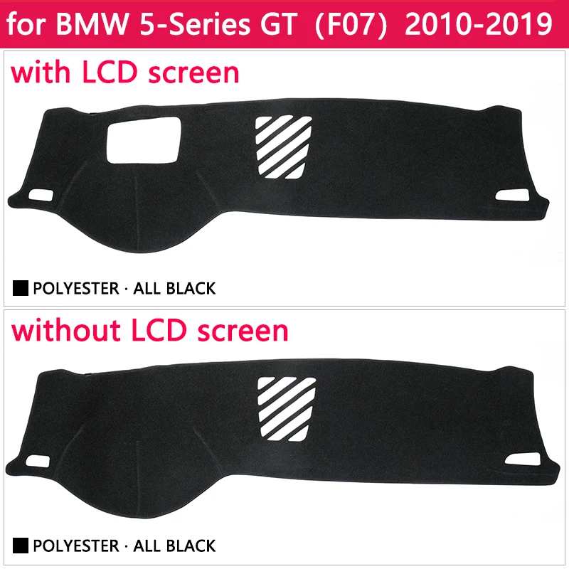 for BMW 5 Series GT F07 2010~2019 Anti-Slip Anti-UV Mat Dashboard Cover Pad Dashmat Protect Carpet Accessories 528i 535i 550i