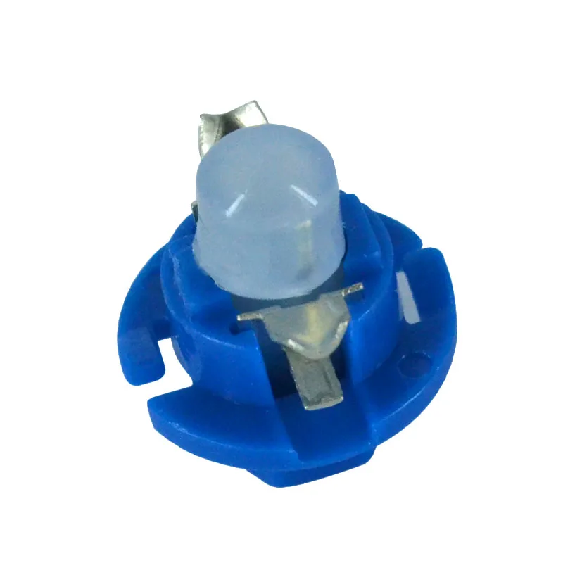 100pcs T5 B8.4 B8.4D COB 1 SMD LED Blue Side Dashboard Guage Light for Car B8.4 Auto Instrument Panel Lights White Blue 12V