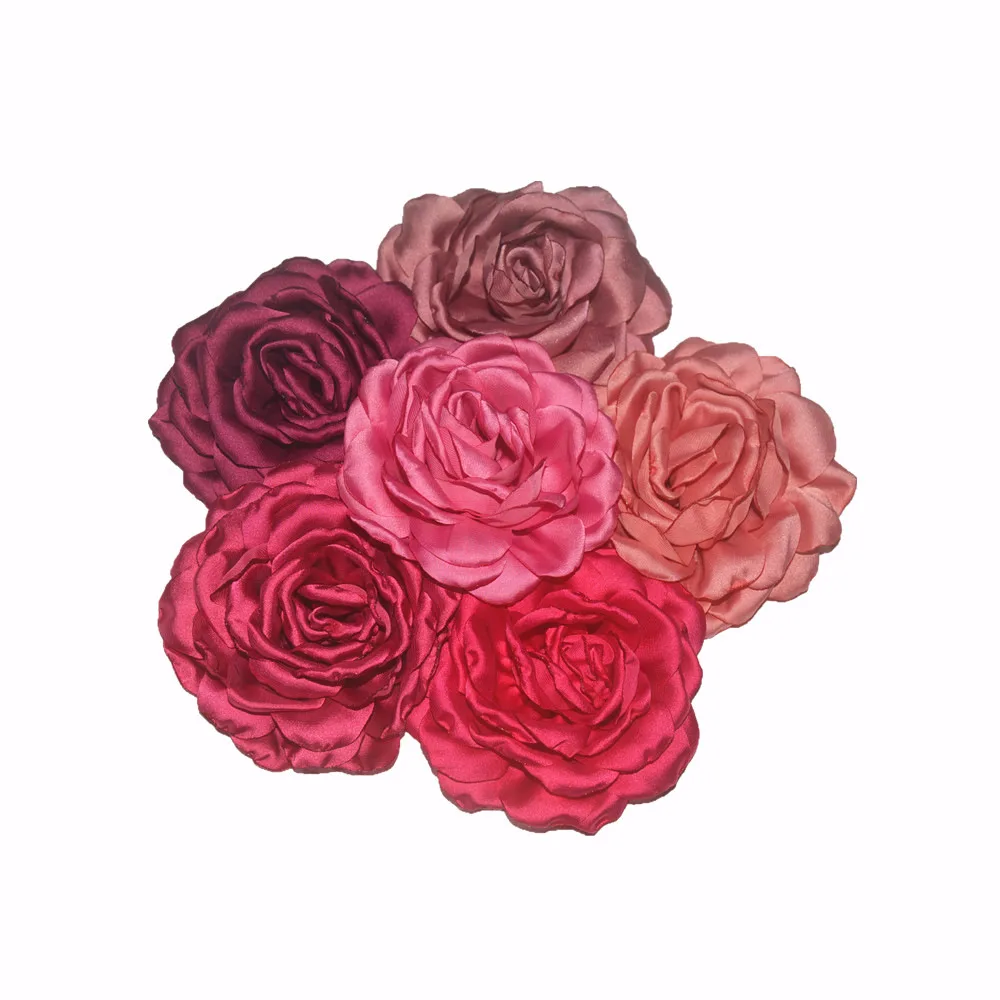 20 pcs/lot , Burned satin flower, 3.7 inches Satin Flower Craft Scrapbooking Accessories Embellishment Decoration