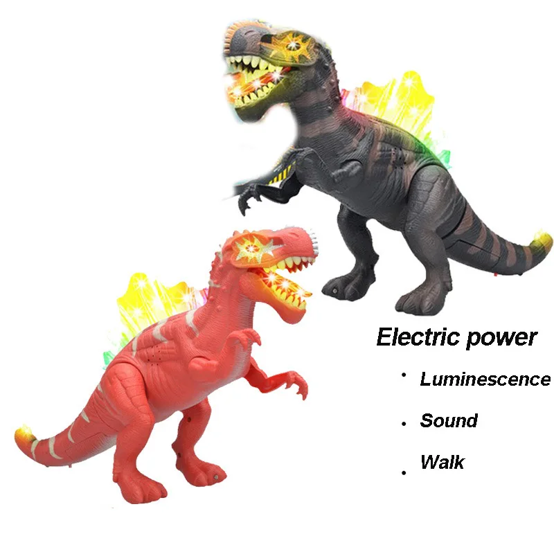 6630 electric spiny dragon simulation electric dinosaur model will walk Luminescence Sound toy for children gift Electronic pet