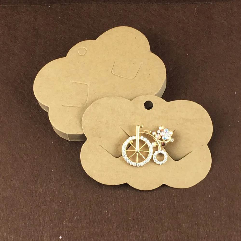 200PCS 6.5*9cm Hair Clip Card Paper Jewelry Display Cards Hair Accessory Cards Blank Hairpin Packaging Card Accept Custom Logo