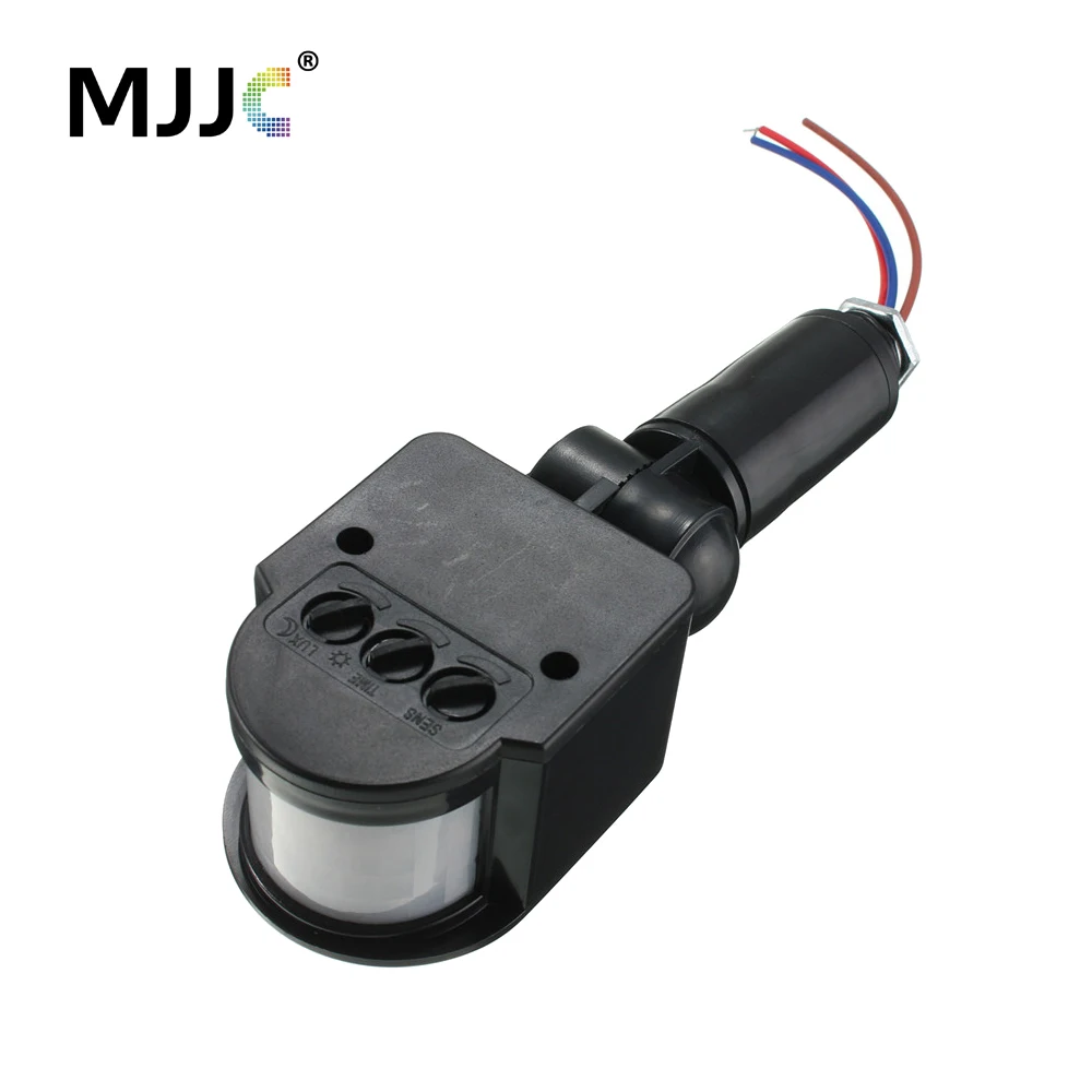 ไฟ LED Motion Sensor 12V 220V อินฟราเรดอัตโนมัติ PIR เครื่องตรวจจับอินฟราเรด 180 องศาหมุนกลางแจ้ง Timer Switch Motion Sensor