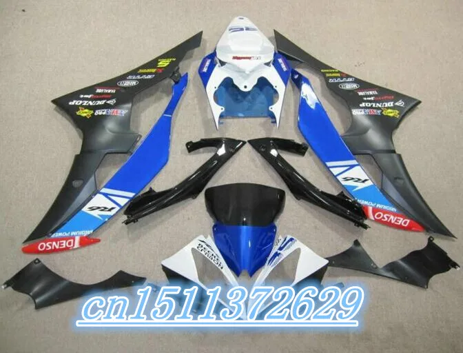 

Bo white blue black fairings YZF-600 R6 2008-2014 Fairing YZF-R6 YZFR6 2008 2009 2010 2011 2012 2013 2014