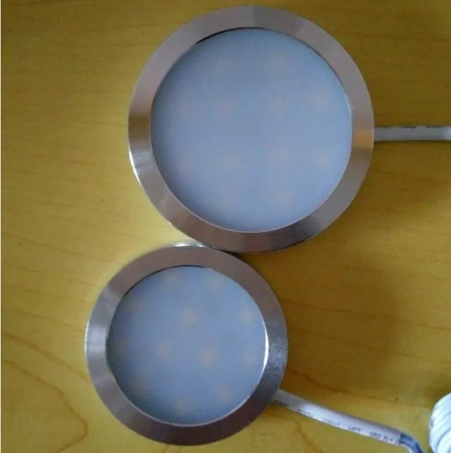 Wholesale 2W 2.5W LED puck light 12V  ultra thin round LED under cabinet light kitchen lamp