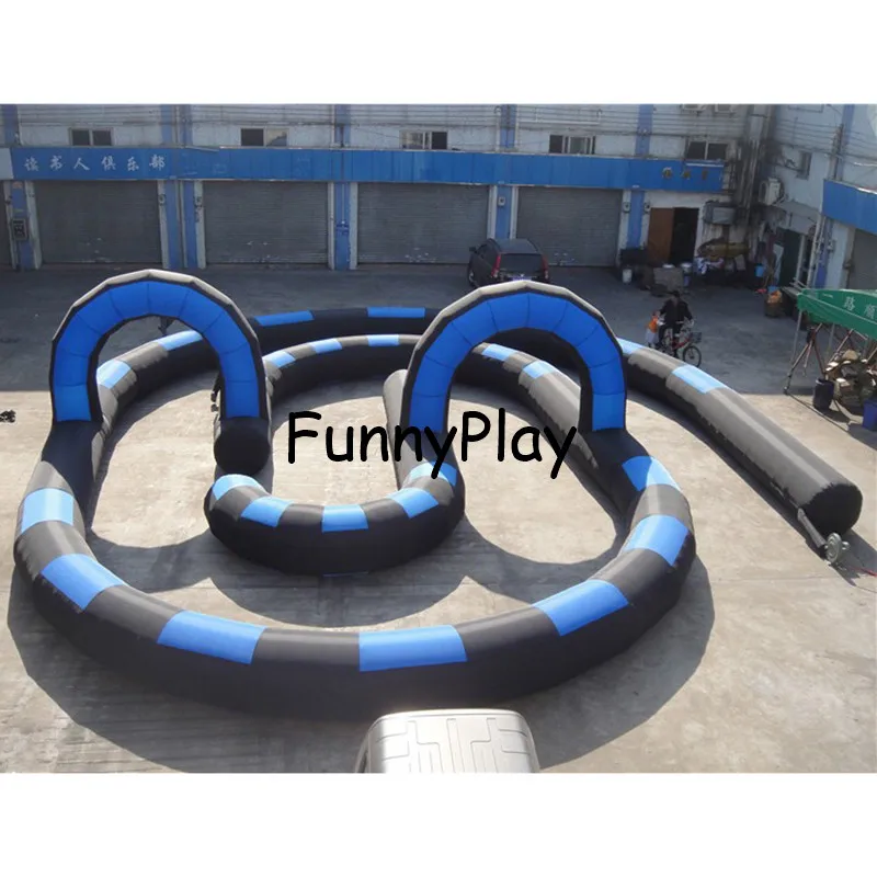 inflatable race track,inflatable obstacle sport games inflatable go kart track inflatable racing trace with oxford cloth