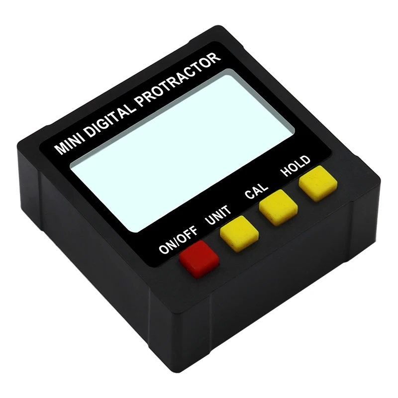 4X90 Derajat Inclinometer Mini Digital Protractor LCD Besar Kotak Tingkat Elektronik 4-Side Magnetic Angle Finder