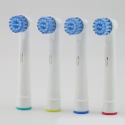 4pcs Sensitive Clean Electric Toothbrush Brush Heads Brush Heads Oral Care For Oral B Toothbrush Ebs17-4 c massage& relaxatio