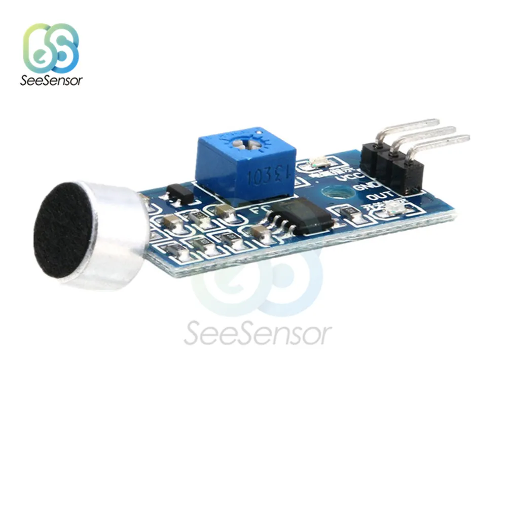 Microphone Voice Sound Detection Sensor Module Sensor High Sensitivity Detect Switch Detection Power Supply Board for Arduino