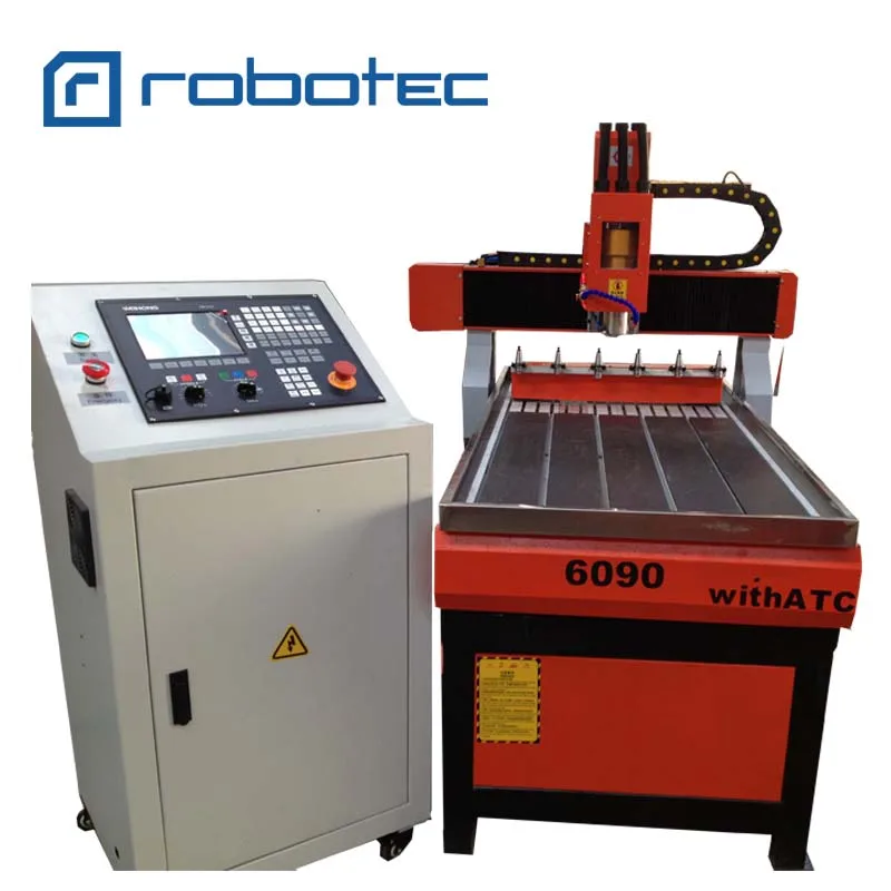 Mini 6090 atc cnc router with 6 tools auto tool changer