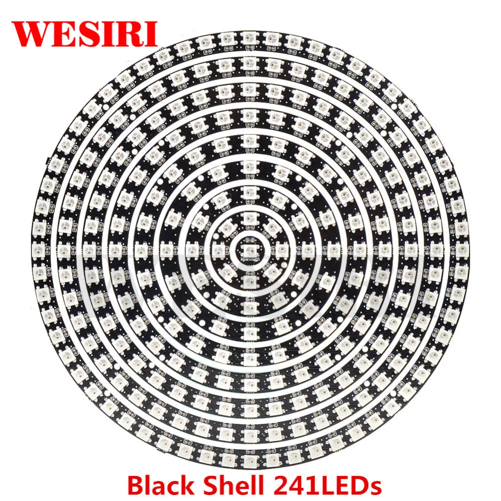 WESIRI WS2812B DIY LED حلقة 1 8 12 16 24 32 40 48 60 93 241 بت المصابيح WS2812B SK6812 5050 المدمج في RGB عنونة DC5V LED حلقة #1