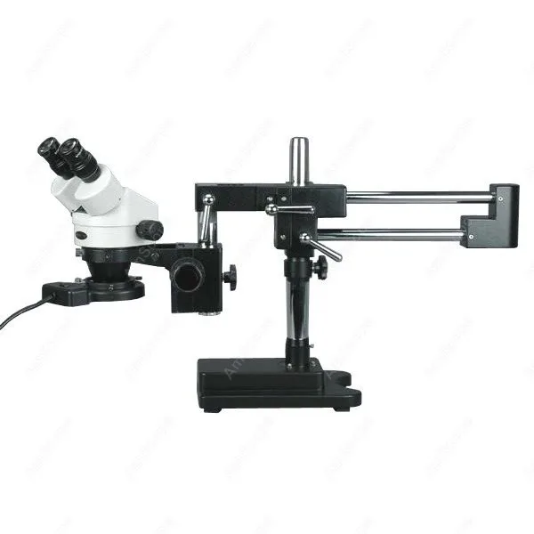 Boom Stand Stereo Microscope--AmScope Supplies 3.5X-90X Circuit Board Assembly Boom Stand Stereo Microscope + Fluorescent Light