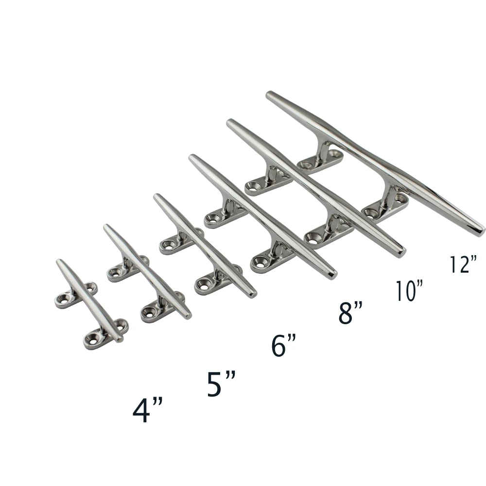 Stainless Marine Boat Hollow Open Base Cleat Heavy Duty High Mirror Finish Yacht Rope Hollow Open Base Cleat Bollard 4