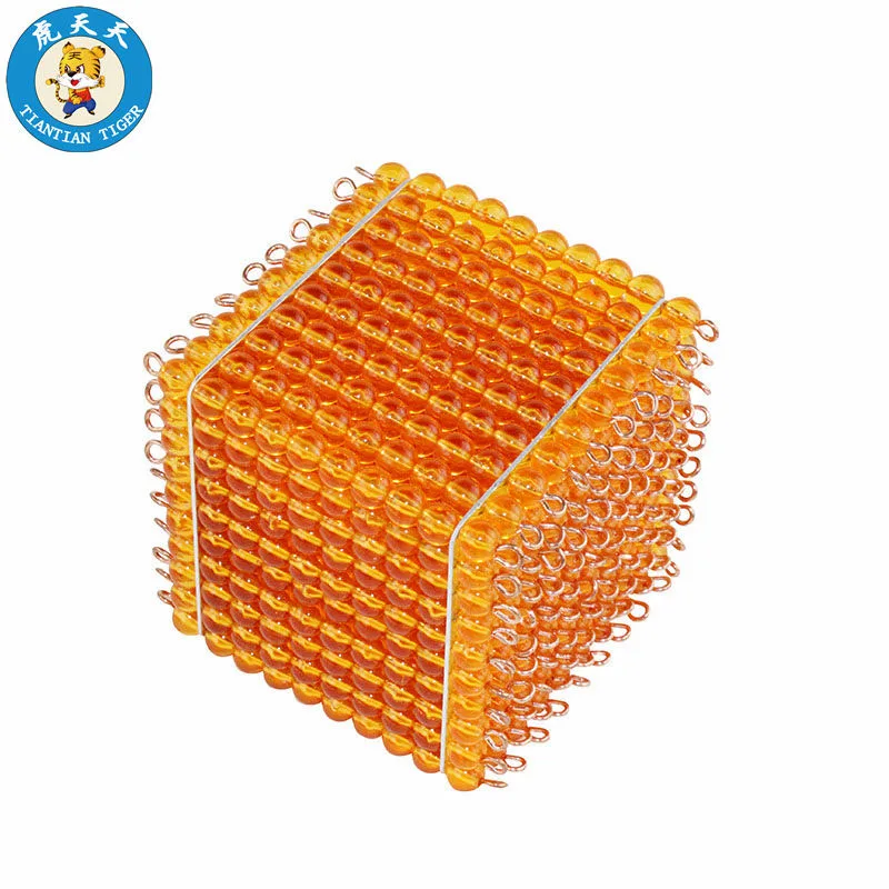 

Baby Montessori Math Learning Education Games Preschool Teaching Material Golden Bead Thousand Cube