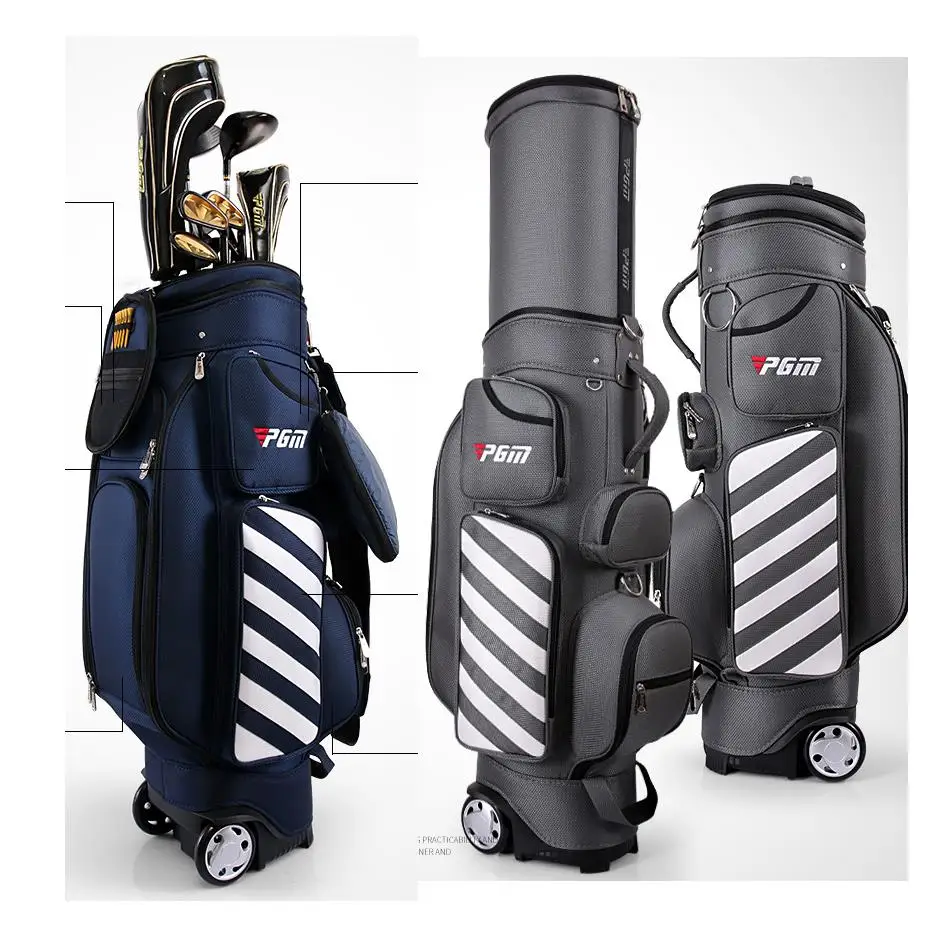 

PGM Retractable Golf Bag with Wheel / 2017 New Patent Designed Golf Bag / Travelling Aviation Bag Hard Nylon A4346