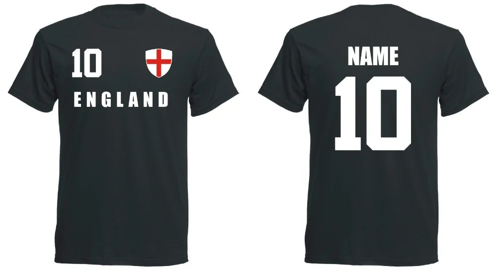 2019 Hot sale Summer Style England 2019 T-shirt Jersey Footballer Look Printing Name + No Funny Tee shirt