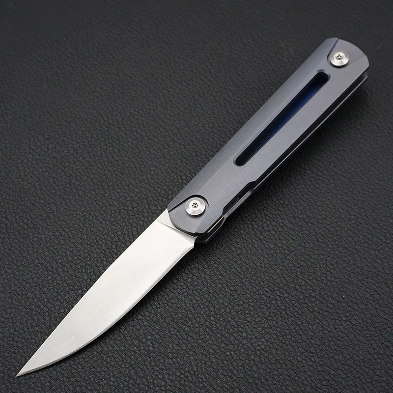 MIKER Zebra mini pocket folding knife titanium handle hunting knives camping Tactical rescue knife outdoor survival EDC tools