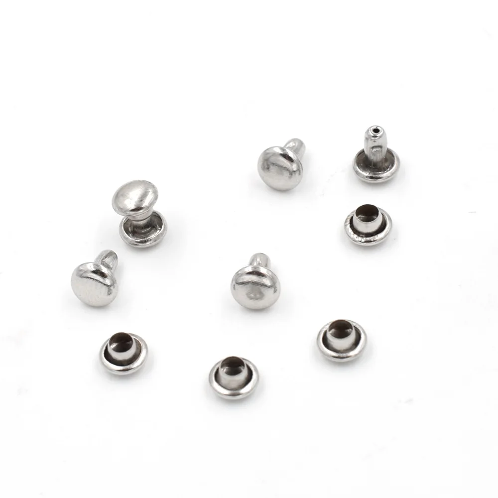 200 Sets 5 MM Double Side Metal Rivets Sewing Patches Bags / Shoes Accessories  Buttons Snaps Buckle