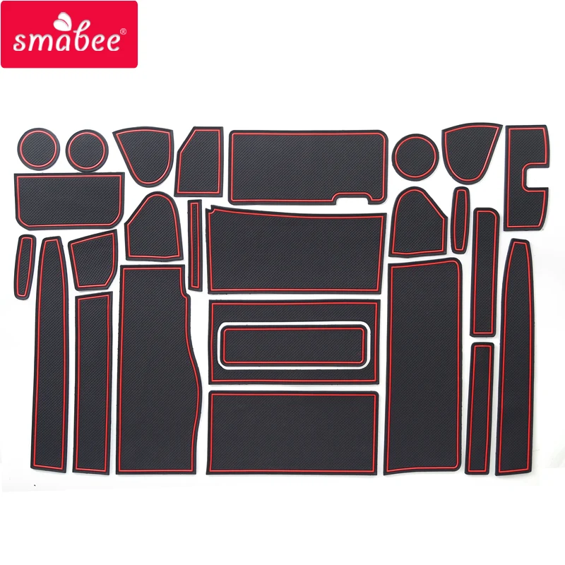 

smabee Gate Slot Mats For NISSAN SERENA C26 2010-2016 Interior Accessories Door Pad Cup Holder Non-Slip Mat Rubber Coaster