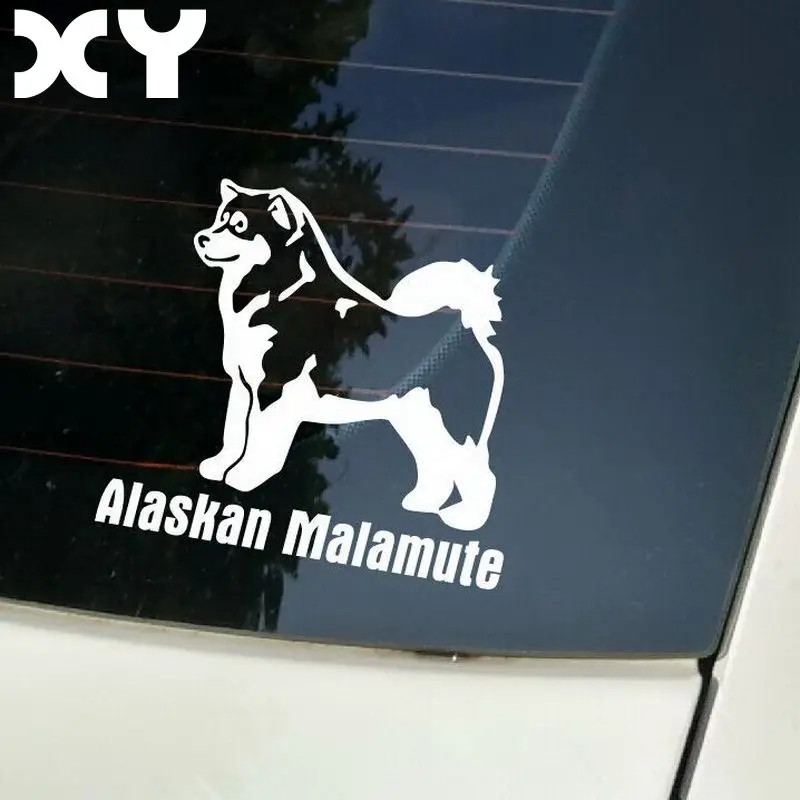 Wysokiej jakości Alaskan Malamute Retriever Vinyl Window Dog kalkomania Drop Shipping — zdjęcie 3