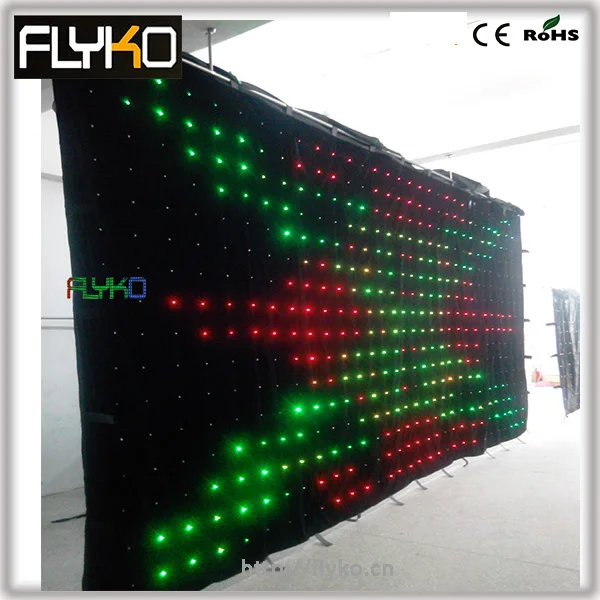 

6M*3M P18CM LED video curtain with PC controller carry bag,2GB SD card, software