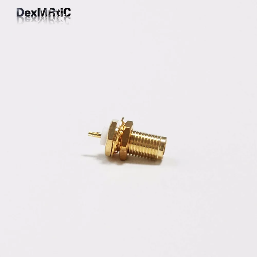 RF SMA Fêmea Jack Porca Conector de Anteparo Solda Copo Isolador Longo Cabo de 2mm Fio Atacado, Novo, 1Pc