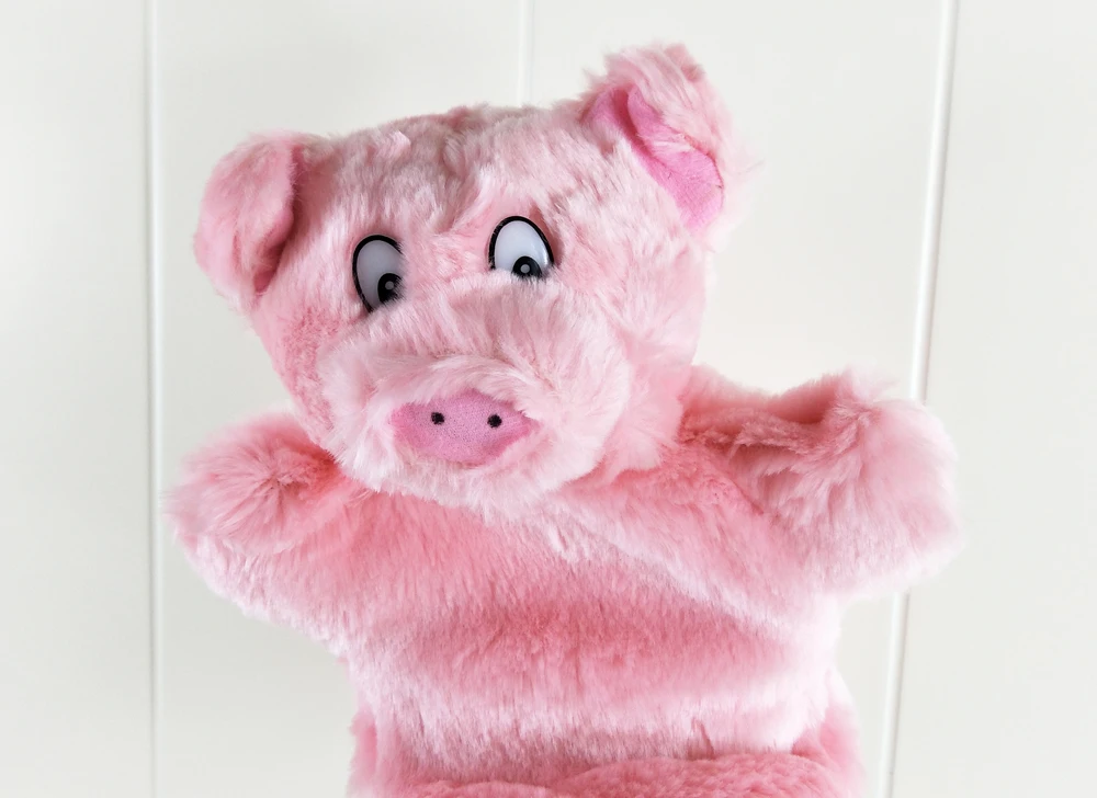 Children Pink Pig Cute Baby Plush Toy Stuffed Hand Puppet