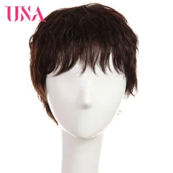UNA Human Hair Wigs #6383 #2/33 Non-Remy Human Hair 150% Density Brazilian Straight Human Hair Wigs Machine Brazilian Hair Wigs