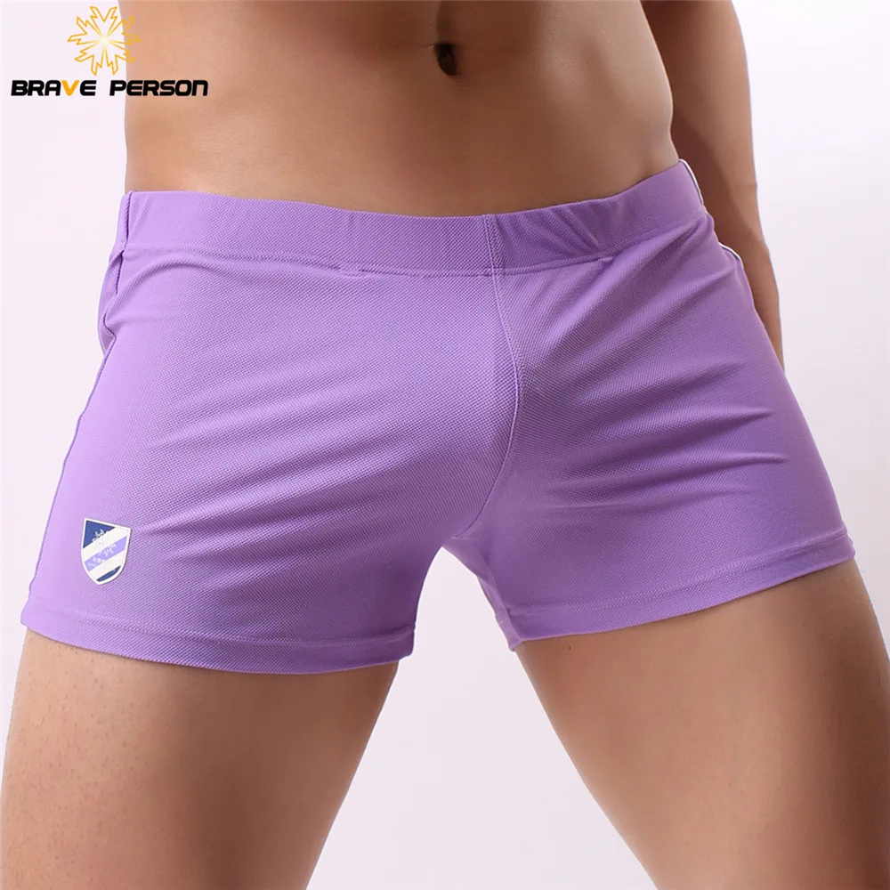 Brave Person Men\'s Sleep Bottoms Shorts Underwear Men Boxers Shorts Lounge Home Sleepwear Breathable Shorts Pajama