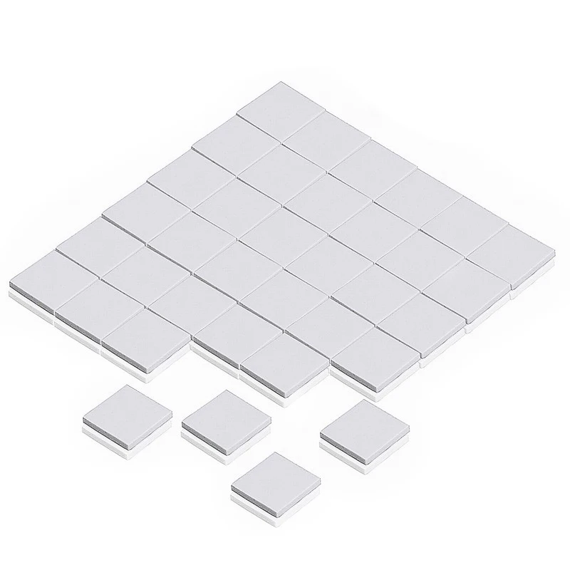 100PCS Lot 15X15x2MM 2mm Thinkness White SMD DIP IC Chip Conduction Heatsink Thermal Paste Compounds Pad Pads