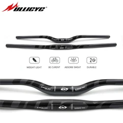 Ullicyc Full Carbon MTB Handlebar 3K Gloss Black 580-740mm Flat/Rise Bicycle Bar, Lightweight Update for MTB & Electric Scooter