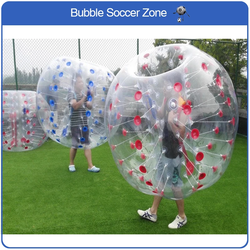 Free Shipping 1.5m 1.0mm TPU Inflatable Zorb Ball Loopy Ball Air Bumper Football Inflatable Bubble Soccer Body Football Bubble