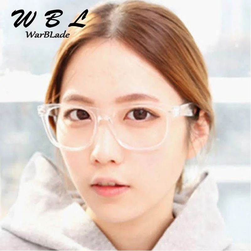 WarBLade 2018 Fake Glasses New Design Crystal Clear Frame Transparent Frame  Eyeglasses Square Eye Spectacle Clear Lens