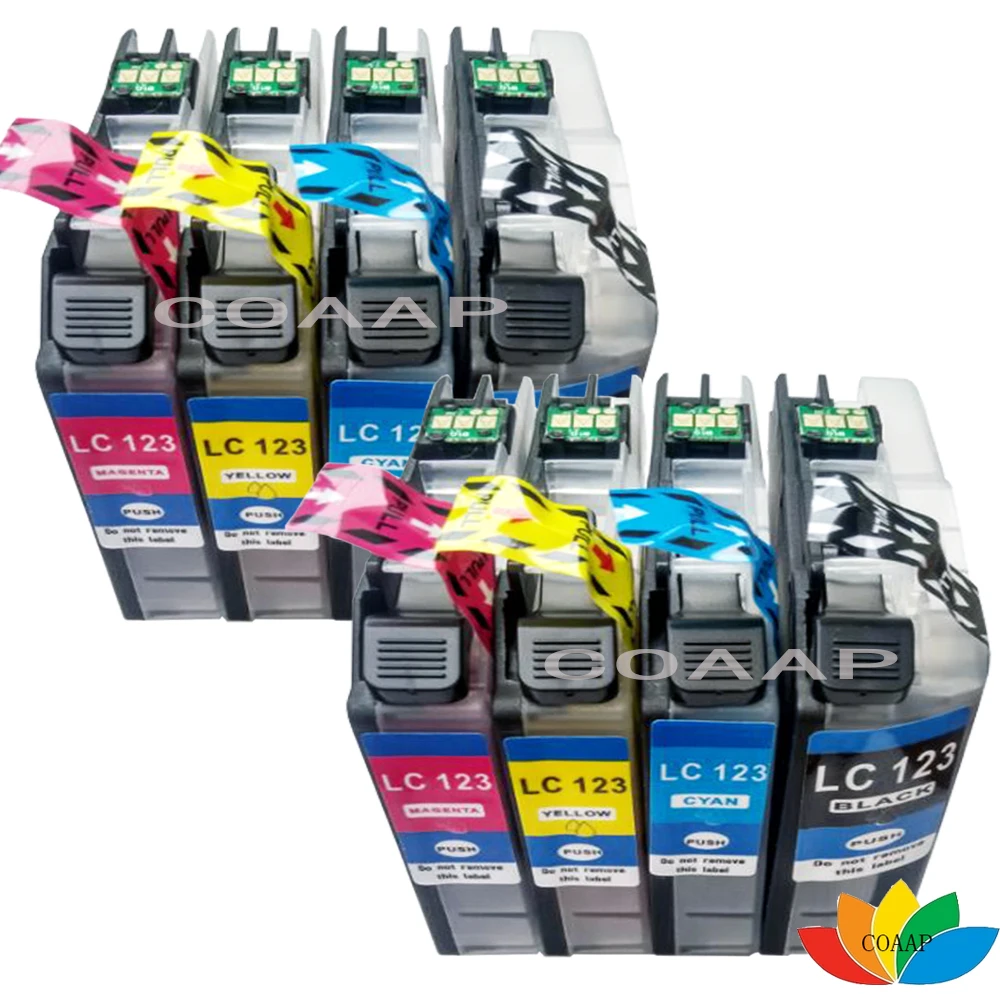 8x Compatible Ink Cartridges for Brother LC125 LC123 MFC J4510DW J4610DW J4410DW J4710DW Printer LC 123XL 125XL 127XL