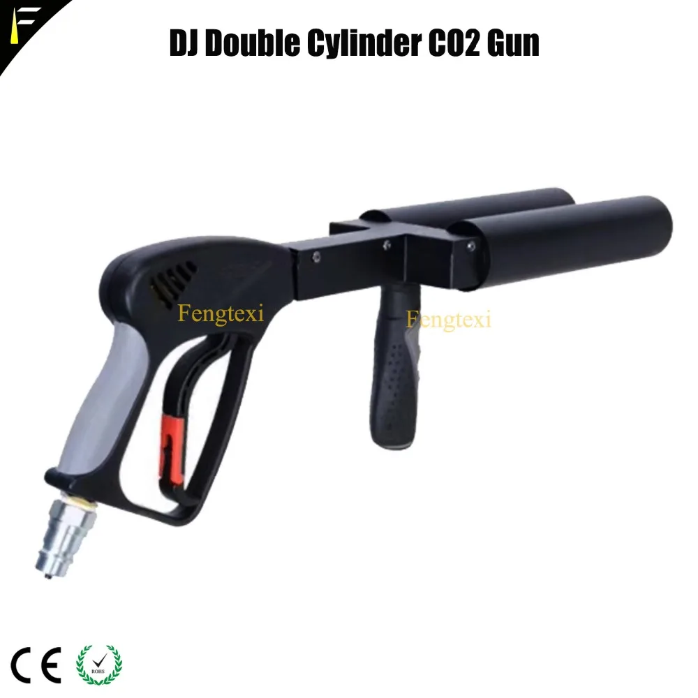 Stage Dry Ice CO2 Gun Pistols 9 Meters Haze Jet 2 Pipe Cryo Gun Pistol For Dancer DJ Disco Party Wedding Concert Halloween