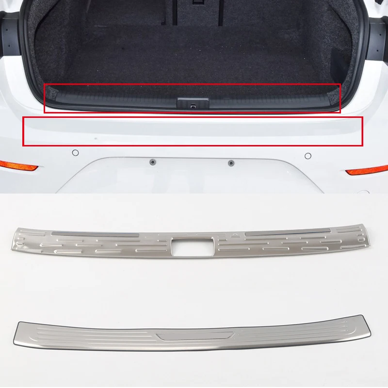 For VW Volkswagen Arteon 2017 2018 2019 2020 Stainless Steel Inner+Outer Rear Bumper Protector Guard Plate Trim 2pcs Car Styling