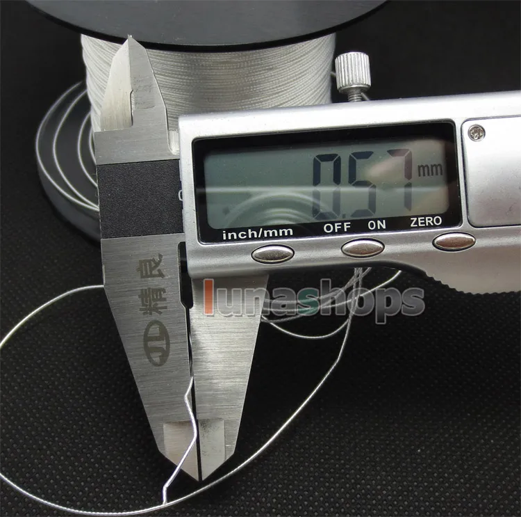 LN 004429   100 متر 30AWG Acrolink الفضة النقية 99.9% إشارة سلك كابل 7/0.1mm2 ضياء: 0.6 مللي متر DIY بها بنفسك سماعة سماعة كابل مخصص