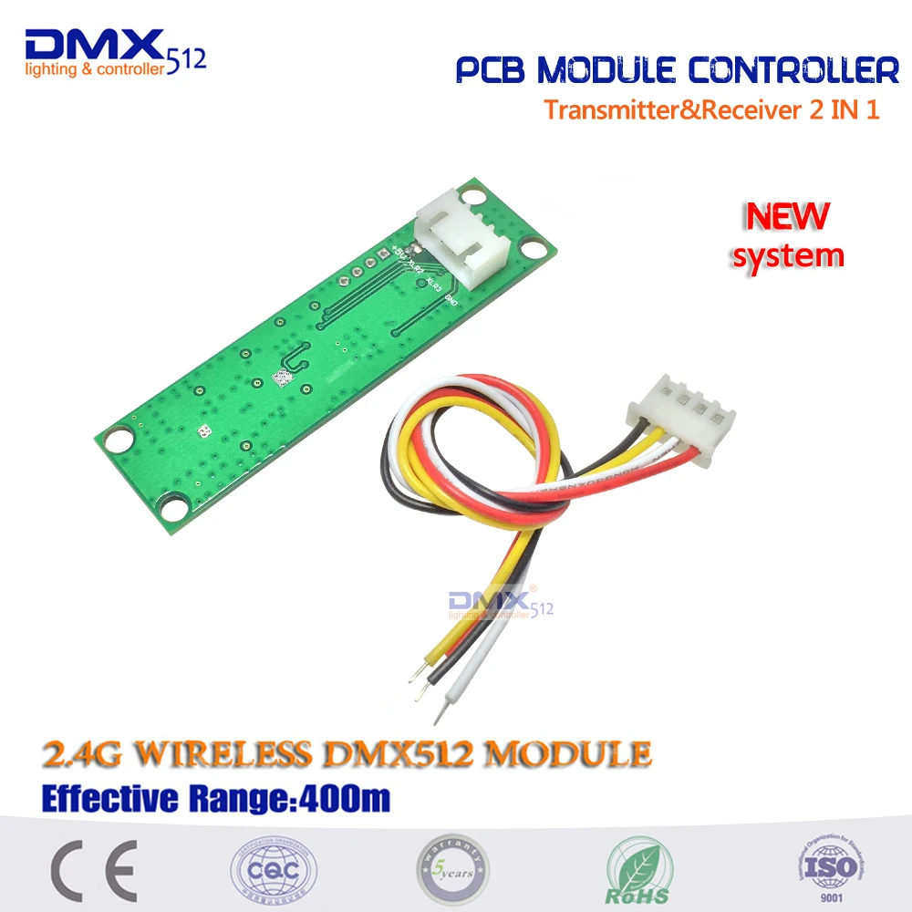 2.4Ghz Wireless DMX512 Transmitter PCB Module Board with Antenna LED Controller Wifi Receiver