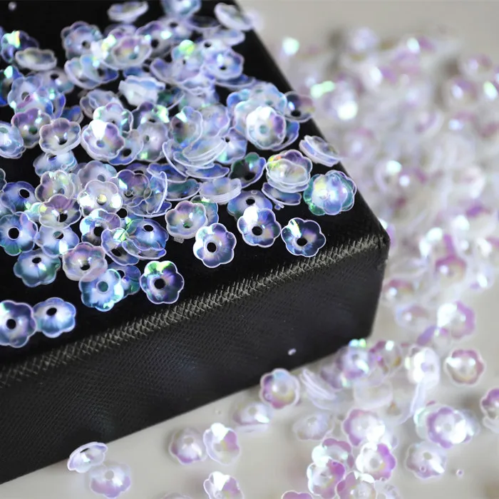 2000Pcs 6Mm Pruimenbloesem Cup Bloem Losse Pailletten Naaien Materiaal, Bruiloft Confetti Craft, kids Diy Kledingstuk Accessoire