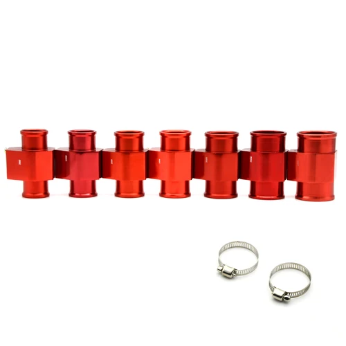 Imagen 2 del producto Sensor de temperatura del refrigerante de agua rojo de carreras, adaptador de medidor de temperatura del agua de 1,25 "", 28MM, 30MM, 32MM, 34MM, 36MM, 38MM, 40MM con logotipo