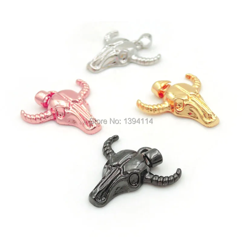 22*22*5mm Ox-head Charm Fit For Women As Necklaces Accessory