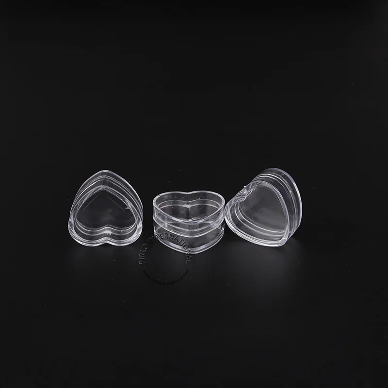 

Wholesale 100pcs/lot 4g Clear Plastic Cream Jar Small 4cc PS Containers With Lid Empty Heart Shape Cosmetic Box Free Shipping