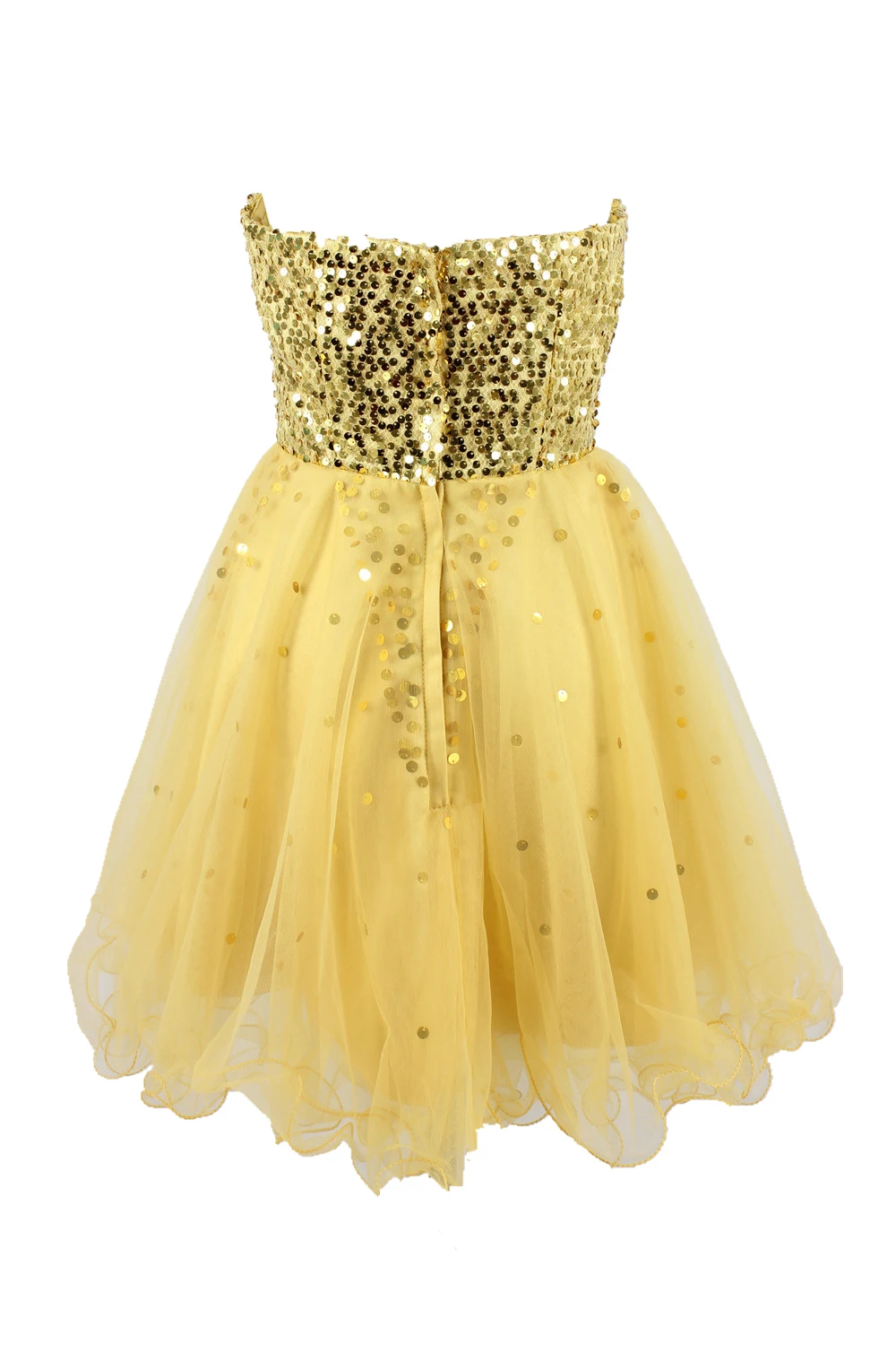 Súper ventas A-line novia Mini Shining Gold formales vestido corto de baile del banquete del banquete vestidos de dama de honor vestidos del regreso al hogar