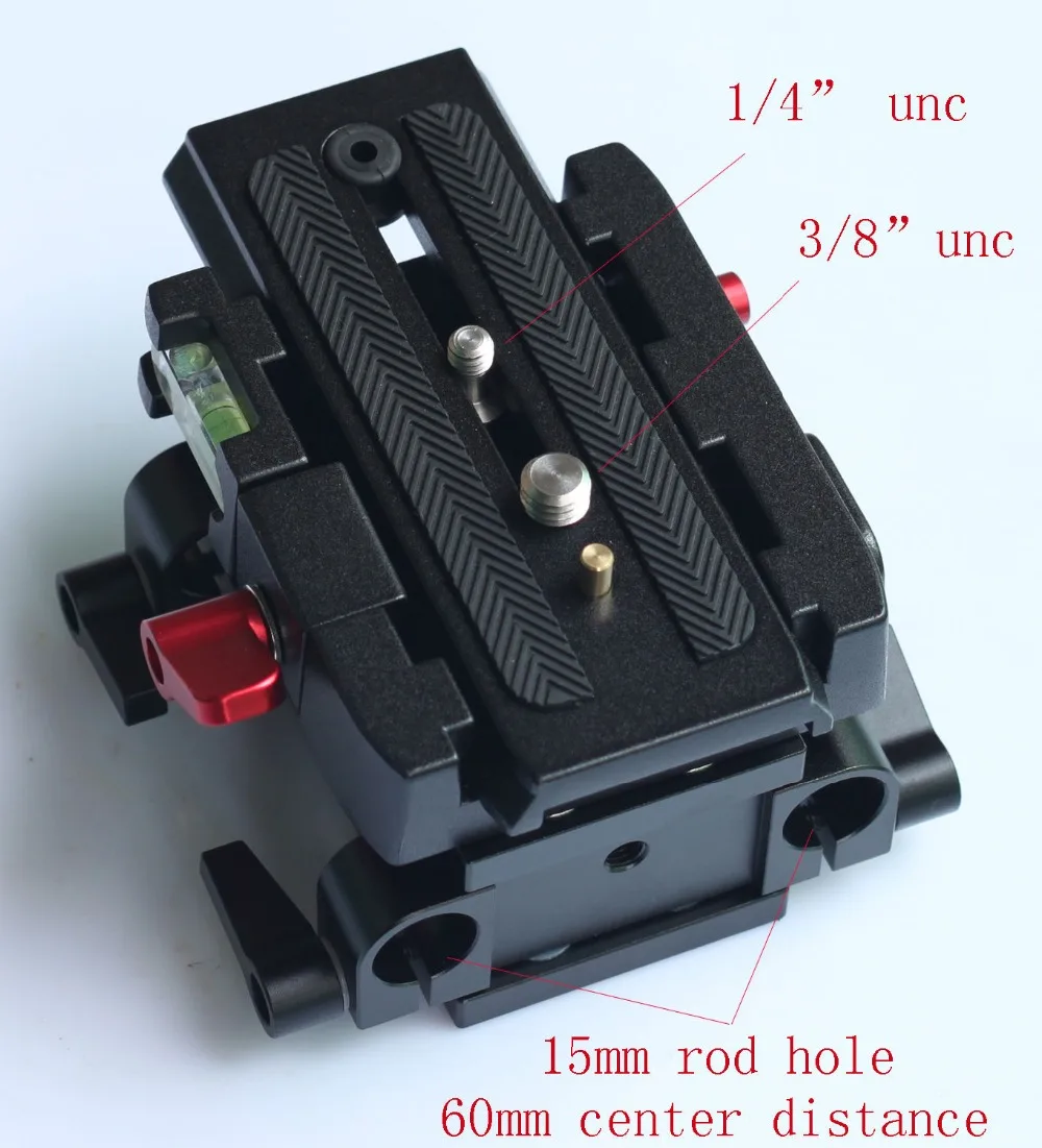 

15mm Rail Rod Quick Release QR Baseplate For Follow Focus support DSLR Rig camera and tripod