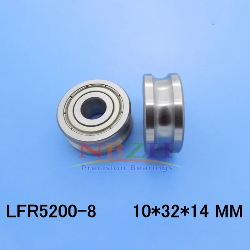 8 MM track LFR5200-8 NPP LFR5200 KDD R5200-8 2RS Groove Track Roller Bearings 10*32*14 mm (Precision double row balls) ABEC-5