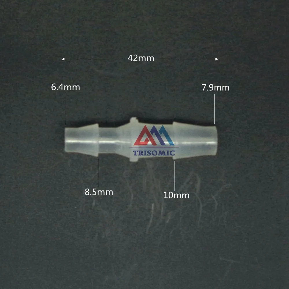 

7.9mm*6.4mm Straight Reducing Connector Plastic Fitting Barbed Reducing Connector