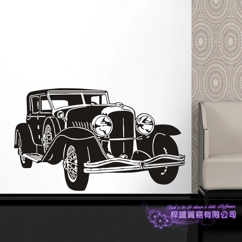 Car Sticker Vehicle Decal Classic Cars Posters Vinyl Wall Decals Pegatina Quadro Parede Decor Mural Car Sticker