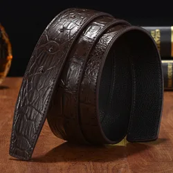 New men crocodile pattern belt belts fashion explosions jeans with men's belts designer men high quality leather belt 3.8cm