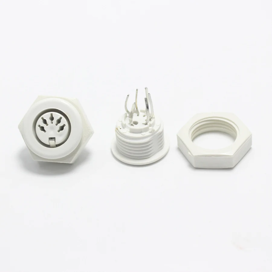 1pcs DIN 5P Female Jack Cable Connector with S terminals 5Pin Large Keyboard Panel Mount Solder Chassis Socket Adapter